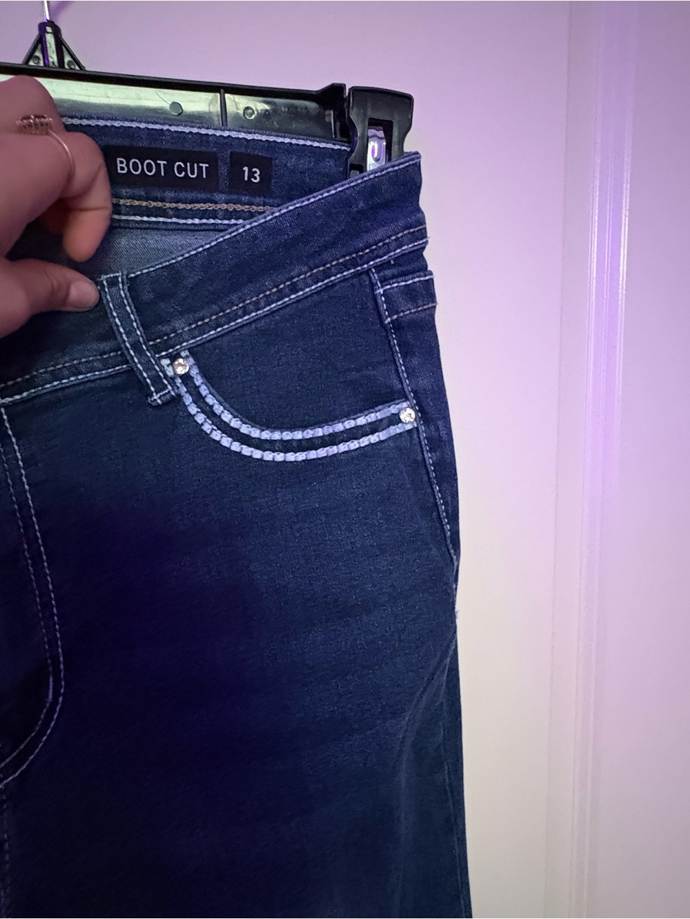 J for Justify Dark Blue Women's Bootcut Jeans - Picture 5 of 5